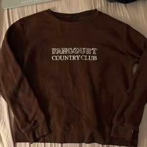 Dark brown Shein crewneck